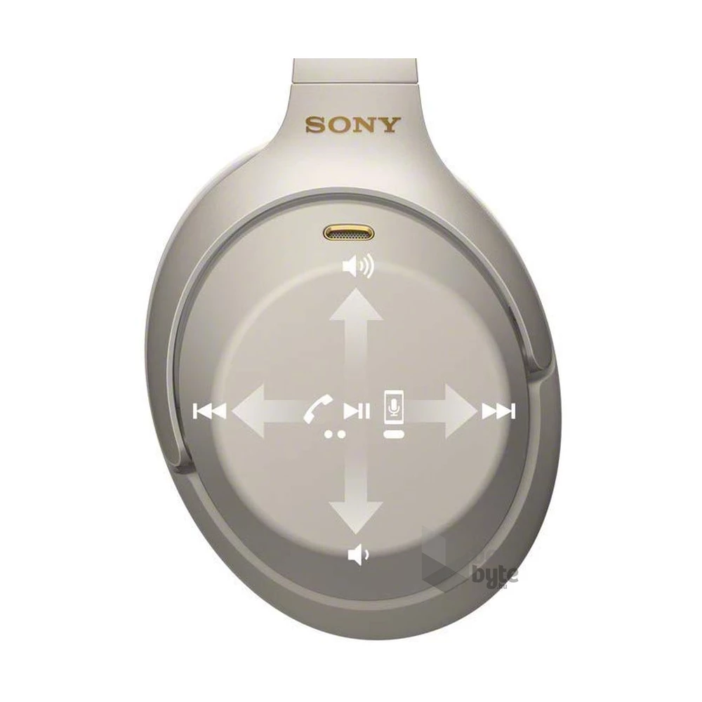 Sony WH1000X M3 Hi-Res Bluetooth/aptX mikrofonos ezüst fejhallgató