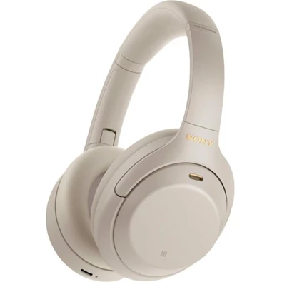 Sony WH1000XM4 Hi-Res Bluetooth/aptX ezüst mikrofonos fejhallgató