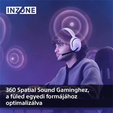 Sony WHG500W.CE7 INZONE H5 vezeték nélküli fehér headset