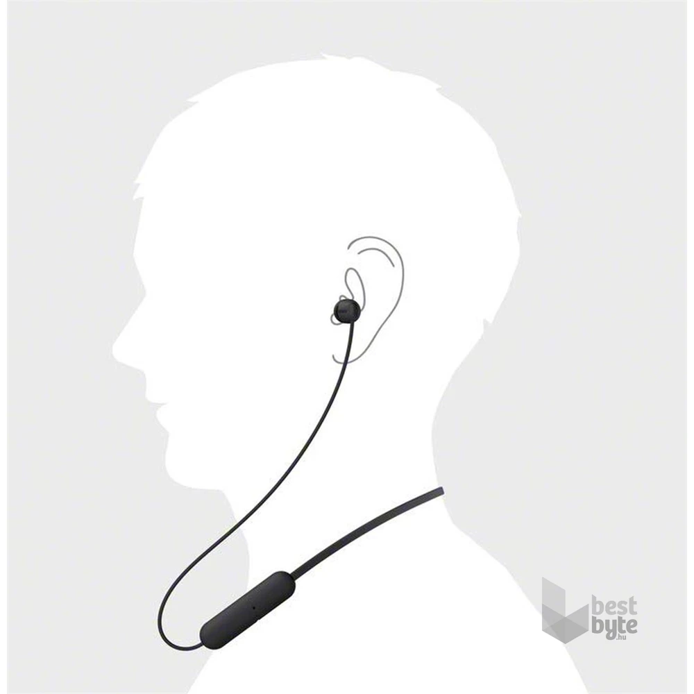 Sony WIC200B Bluetooth fekete fülhallgató