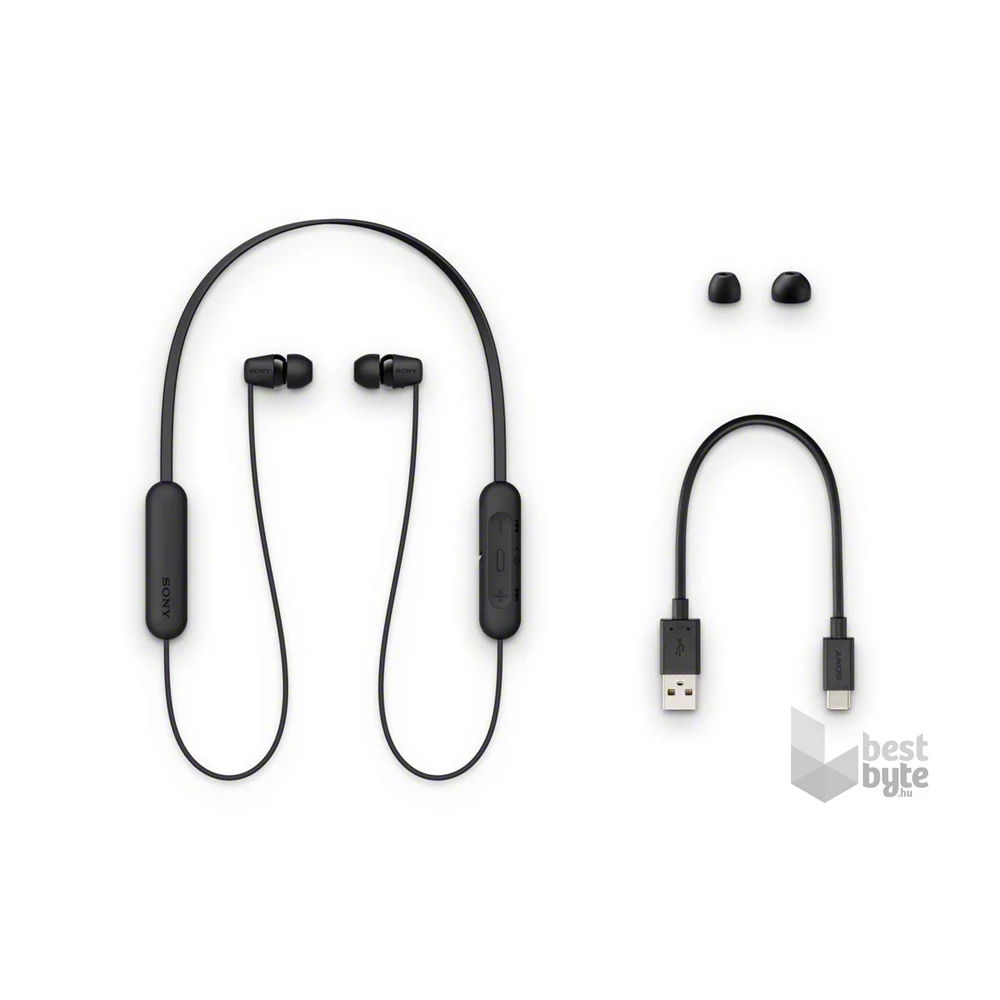 Sony WIC200B Bluetooth fekete fülhallgató
