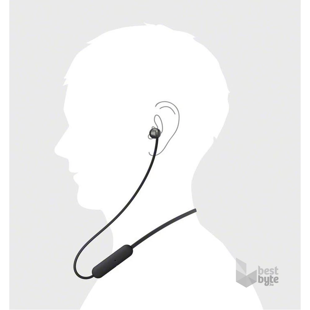 Sony WIC310B Bluetooth fekete fülhallgató