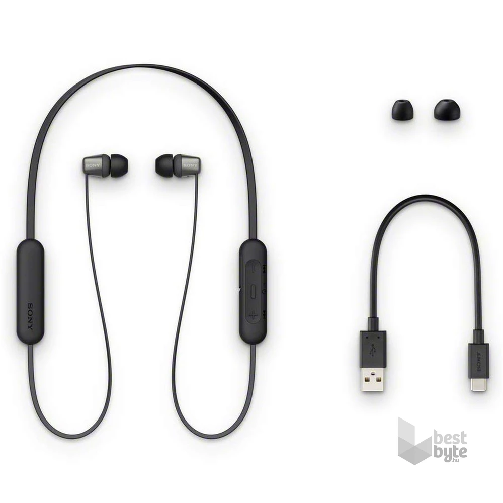 Sony WIC310B Bluetooth fekete fülhallgató