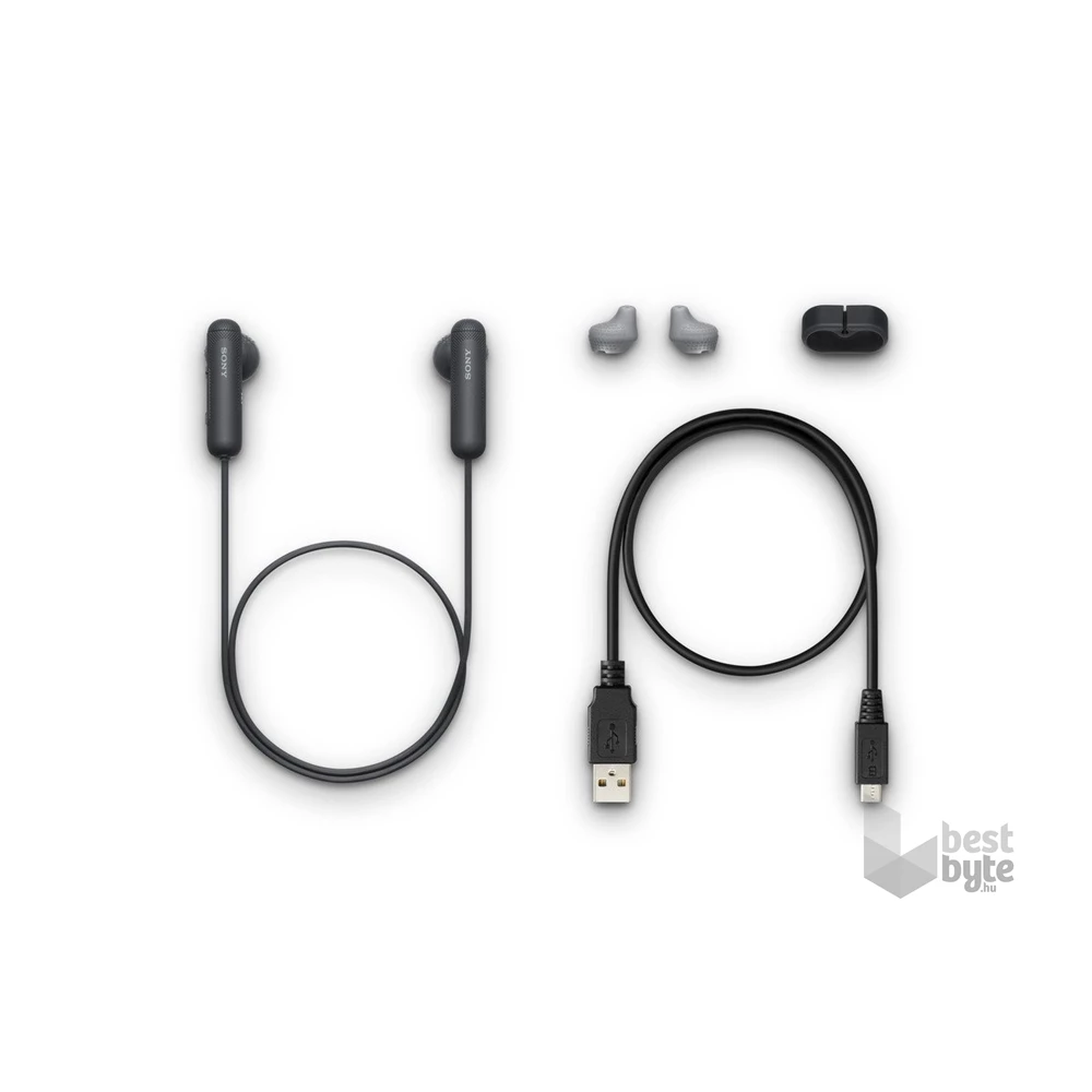 Sony WISP500B Bluetooth fekete sport fülhallgató