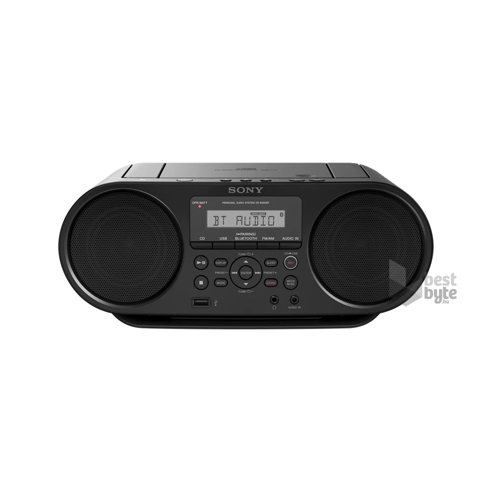 Sony ZSRS60BT.CET hordozható Bluetooth fekete CD rádió