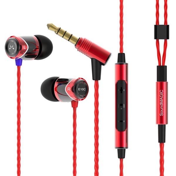 SOUNDMAGIC SM-E10C-01 In-Ear fekete-piros fülhallgató headset