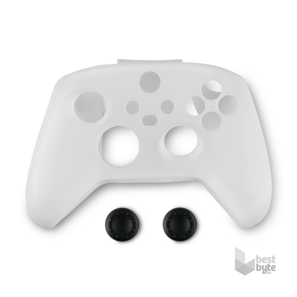 Spartan Gear 2808152 Xbox Series X|S kontroller szilikon skin fehér + hüvelykujj csúszásgátló