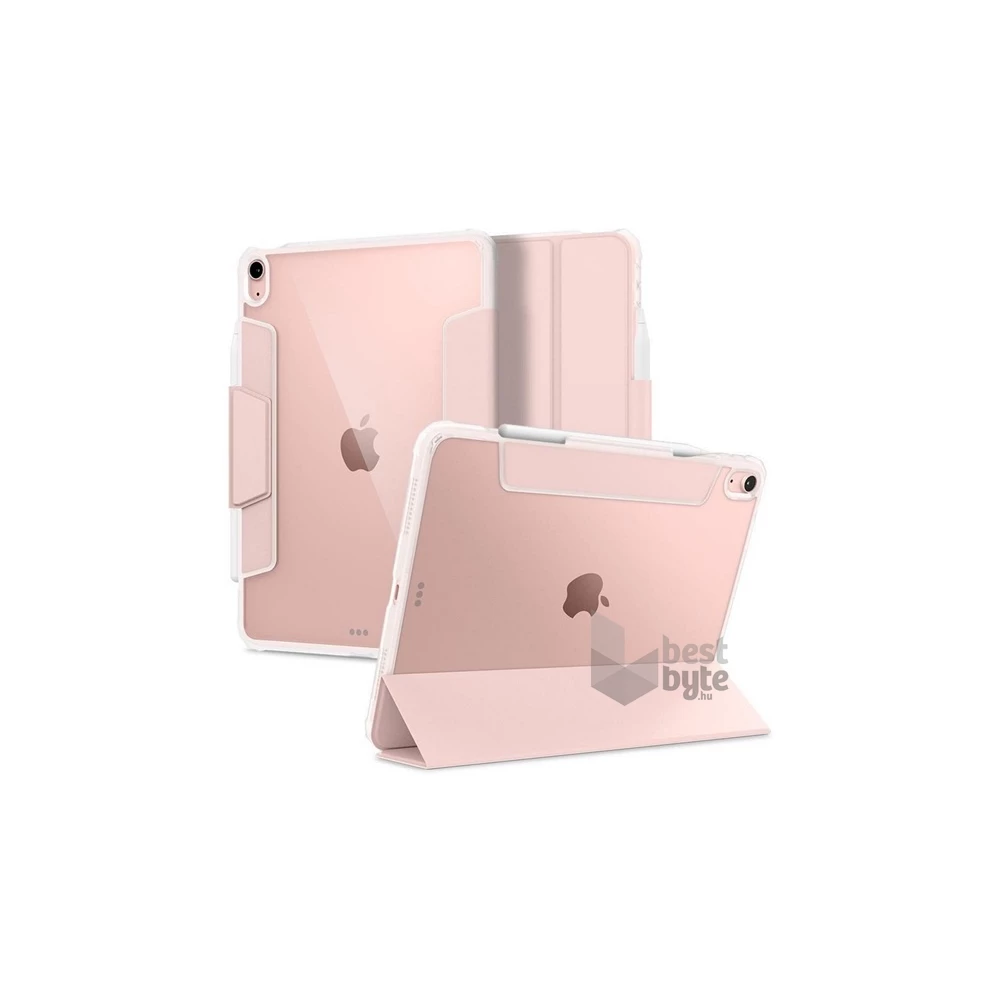 Spigen ACS02699 iPad Air 11 (2024) / iPad Air 2022 / iPad Air 2020 (Air 4) rózsaarany bőr hatású oldalra nyíló tok