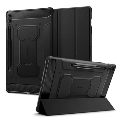 Spigen ACS06856 RUGGED ARMOR PRO Galaxy Tab S9 FE Plus LTE (SM-X616) / WIFI (SM-X610) fekete oldalra nyíló tok