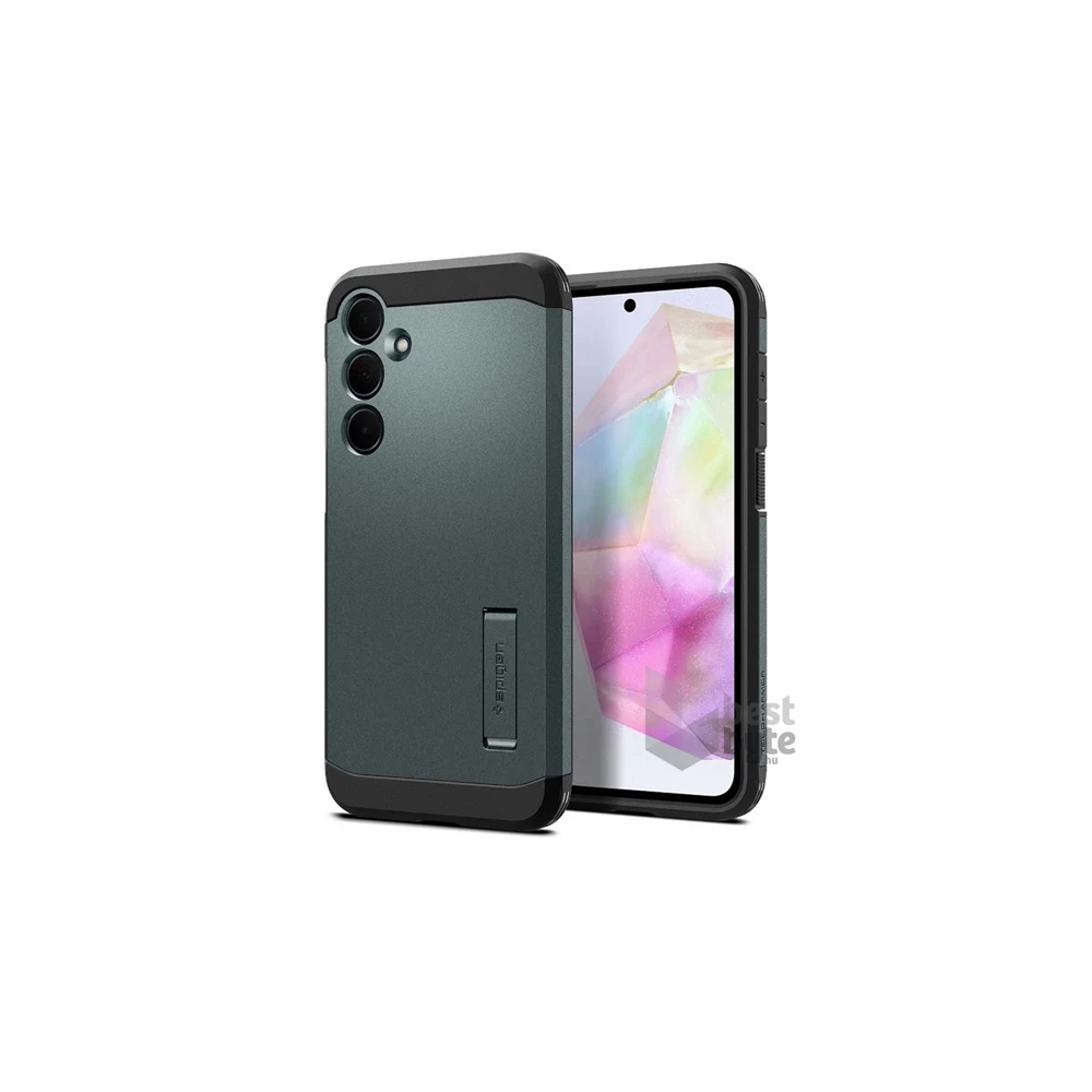 Spigen ACS07518 TOUGH ARMOR Galaxy A35 5G (SM-A356) sötétzöld műanyag hátlap