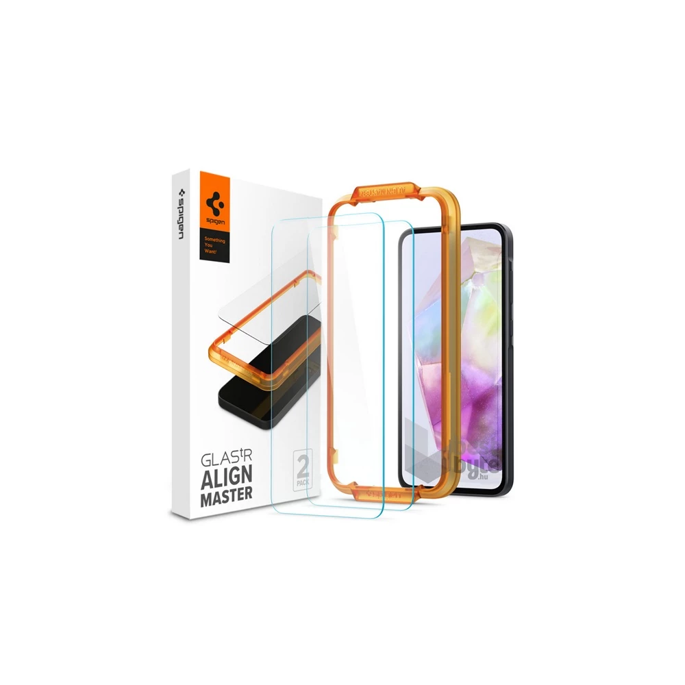 Spigen AGL07772 2db Galaxy A55 5G (SM-A556) / Galaxy A35 5G (SM-A356) 2.5D 9H átlátszó üveg kijelzővédő