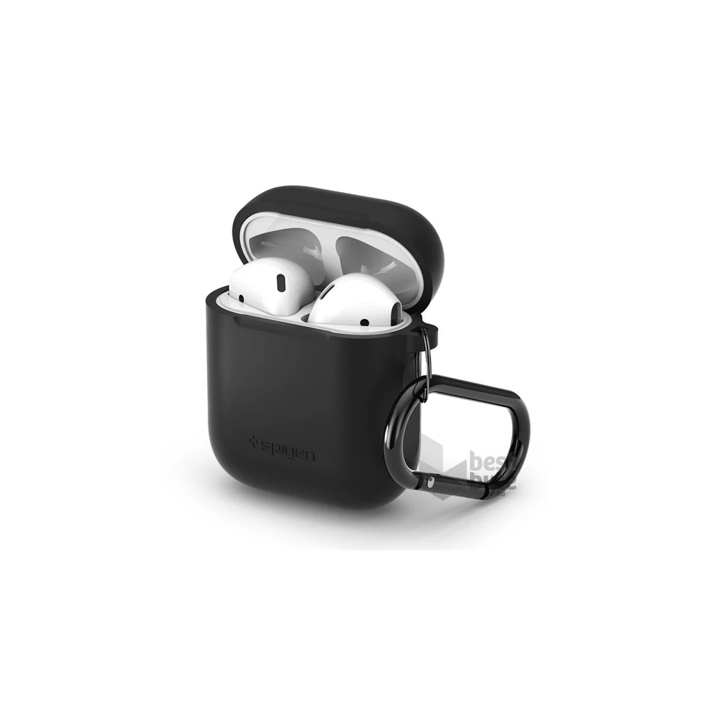 Spigen Apple AirPods/AirPods 2 fekete szilikon tok