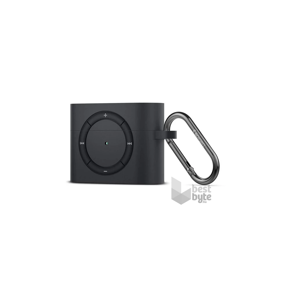 Spigen CLASSIC SHUFFLE Apple AirPods Pro fekete szilikon tok