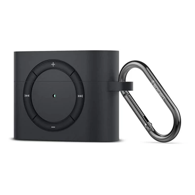 Spigen CLASSIC SHUFFLE Apple AirPods Pro fekete szilikon tok