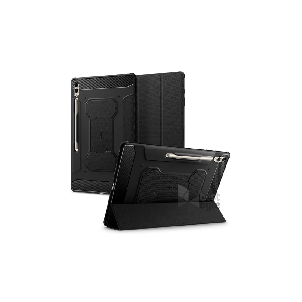 Spigen RUGGED ARMOR PRO Samsung Galaxy Tab S9UltraLTE(SM-X916)/WIFI(SM-X910)/S8UltraLTE(SM-X906) fekete oldalranyíló tok