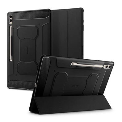 Spigen RUGGED ARMOR PRO Samsung Galaxy Tab S9UltraLTE(SM-X916)/WIFI(SM-X910)/S8UltraLTE(SM-X906) fekete oldalranyíló tok