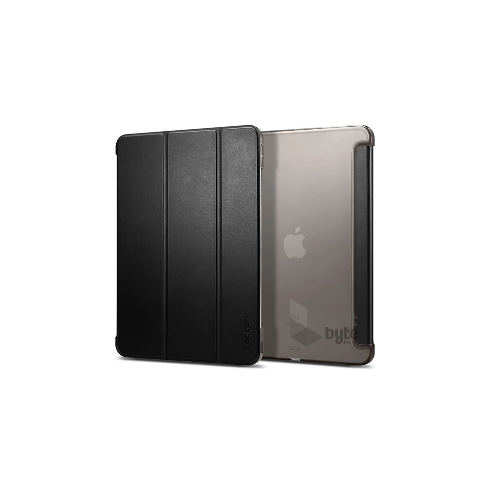 Spigen SMART FOLD Apple iPad Air 2022/iPad Air 2020 (Air 4) fekete bőr hatású oldalra nyíló tok