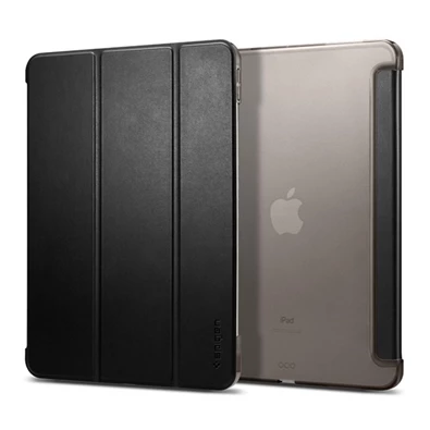 Spigen SMART FOLD Apple iPad Air 2022/iPad Air 2020 (Air 4) fekete bőr hatású oldalra nyíló tok