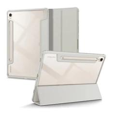 Spigen ULTRA HYBRID PRO Samsung Galaxy Tab S9 LTE(SM-X716)/WIFI(SM-X710) szürke bőr hatású oldalra nyíló tok