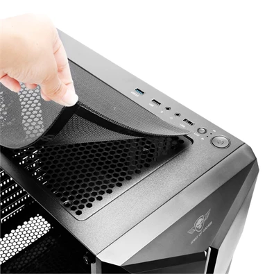 Spirit of Gamer CLONE 3 RGB fekete ablakos táp nélküli ATX ház