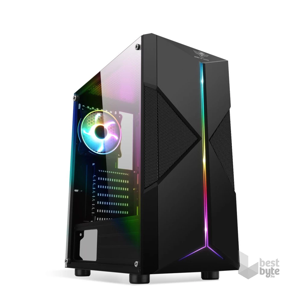 Spirit of Gamer CLONE 3 RGB fekete ablakos táp nélküli ATX ház