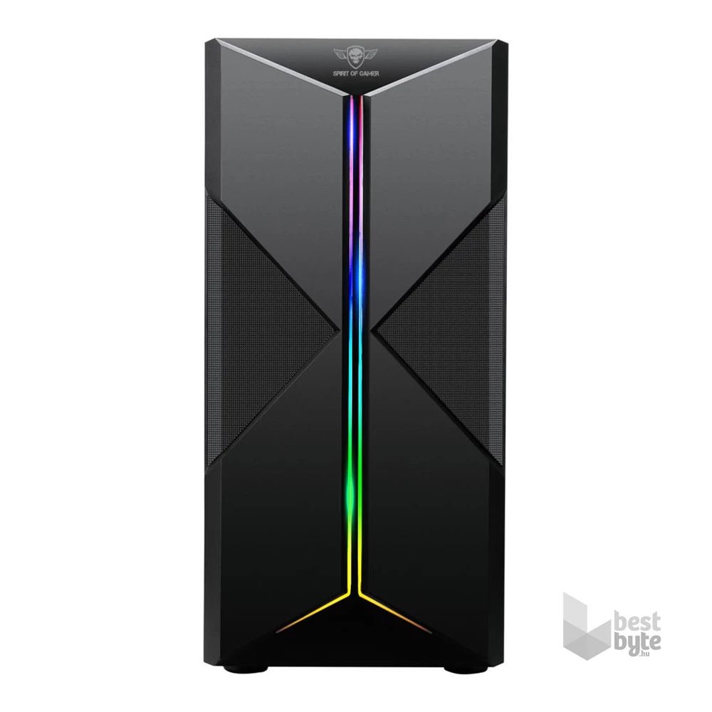 Spirit of Gamer CLONE 3 RGB fekete ablakos táp nélküli ATX ház