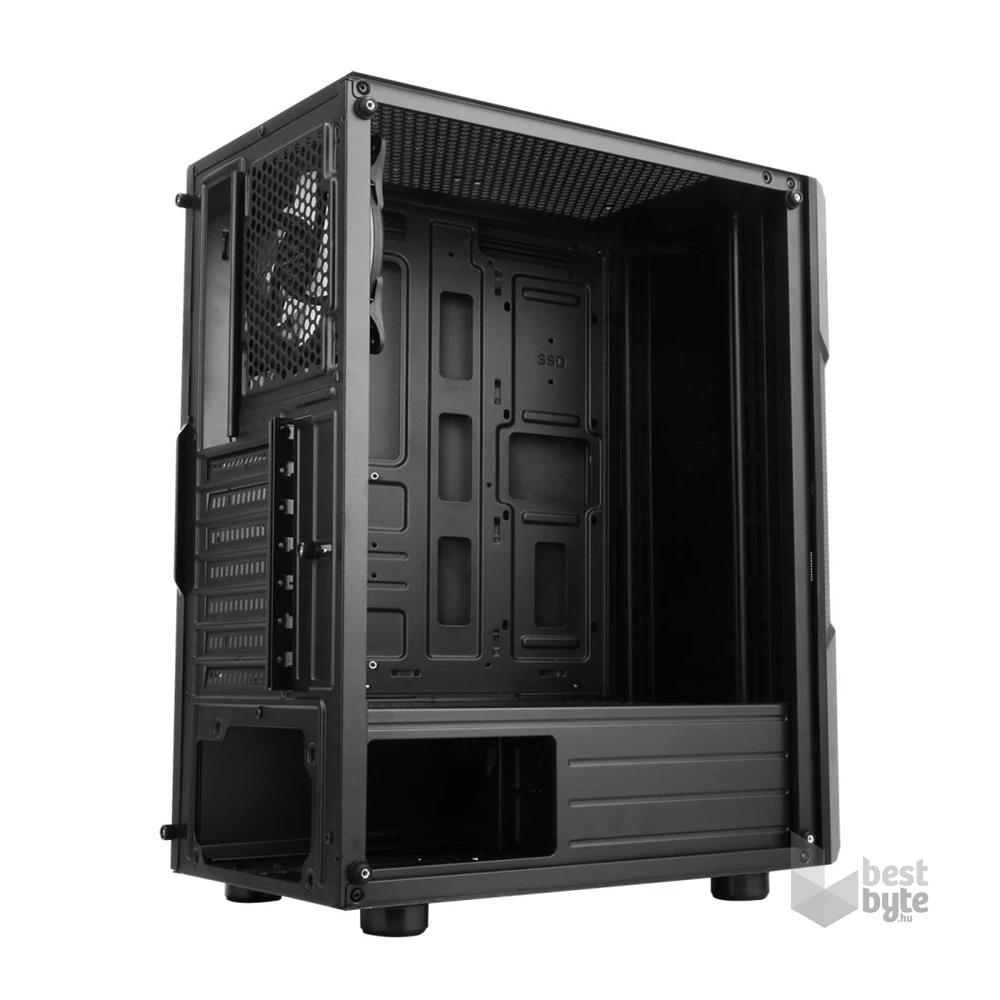 Spirit of Gamer CLONE 3 RGB fekete ablakos táp nélküli ATX ház