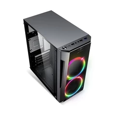 Spirit of Gamer Deathmatch 3 RGB ablakos táp nélküli fekete mATX ház