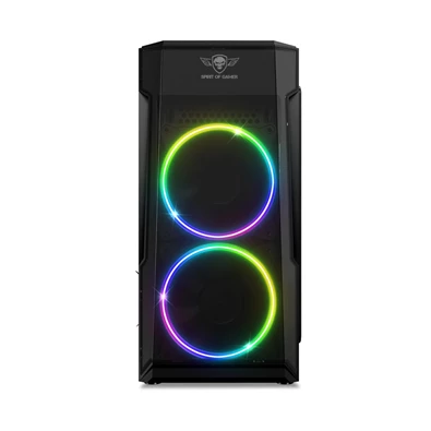 Spirit of Gamer Deathmatch 3 RGB ablakos táp nélküli fekete mATX ház