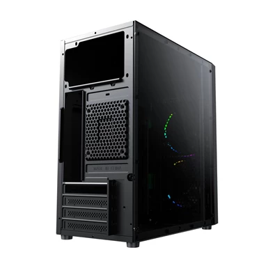 Spirit of Gamer Deathmatch 3 RGB ablakos táp nélküli fekete mATX ház