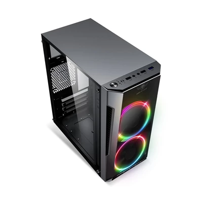 Spirit of Gamer Deathmatch 3 RGB ablakos táp nélküli fekete mATX ház