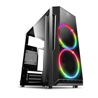 Spirit of Gamer Deathmatch 3 RGB ablakos táp nélküli fekete mATX ház