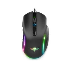 Spirit of Gamer ELITE-M30 (Optikai, 12800DPI, 10 gomb programozható, RGB, harisnyázott kábel) fekete egér