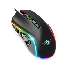 Spirit of Gamer ELITE-M30 (Optikai, 12800DPI, 10 gomb programozható, RGB, harisnyázott kábel) fekete egér