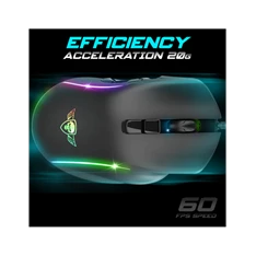 Spirit of Gamer ELITE-M30 (Optikai, 12800DPI, 10 gomb programozható, RGB, harisnyázott kábel) fekete egér