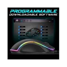 Spirit of Gamer ELITE-M30 (Optikai, 12800DPI, 10 gomb programozható, RGB, harisnyázott kábel) fekete egér