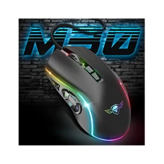 Spirit of Gamer ELITE-M30 (Optikai, 12800DPI, 10 gomb programozható, RGB, harisnyázott kábel) fekete egér