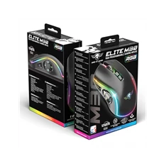 Spirit of Gamer ELITE-M30 (Optikai, 12800DPI, 10 gomb programozható, RGB, harisnyázott kábel) fekete egér