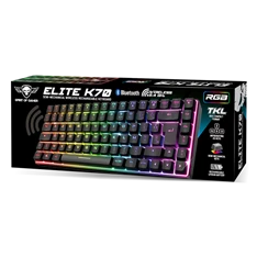 Spirit of Gamer ELITE K70 (TKL, 85 gomb,, RGB LED,USB, anti-ghost, fekete, magyar) vezeték nélküli billentyűzet