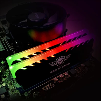 Spirit of Gamer HEATSINK RGB MEMORY fekete aluminium memória hűtő