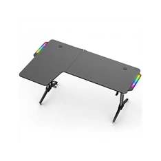 Spirit of Gamer Headquarter 600 L RGB LED fekete gamer asztal