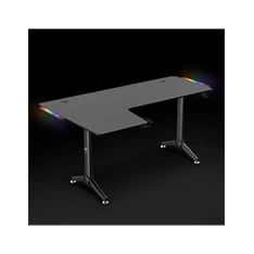 Spirit of Gamer Headquarter 600 L RGB LED fekete gamer asztal