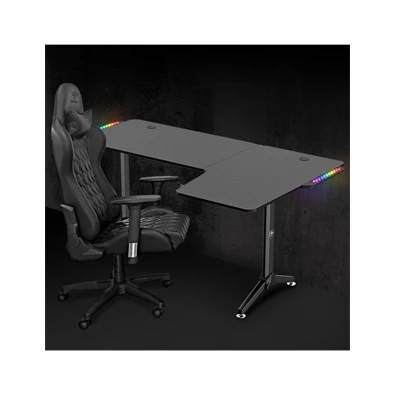 Spirit of Gamer Headquarter 600 R RGB LED fekete gamer asztal