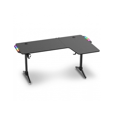 Spirit of Gamer Headquarter 600 R RGB LED fekete gamer asztal