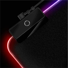 Spirit of Gamer Large fekete RGB LED világító gamer egérpad