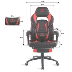 Spirit of Gamer MUSTANG piros gamer szék