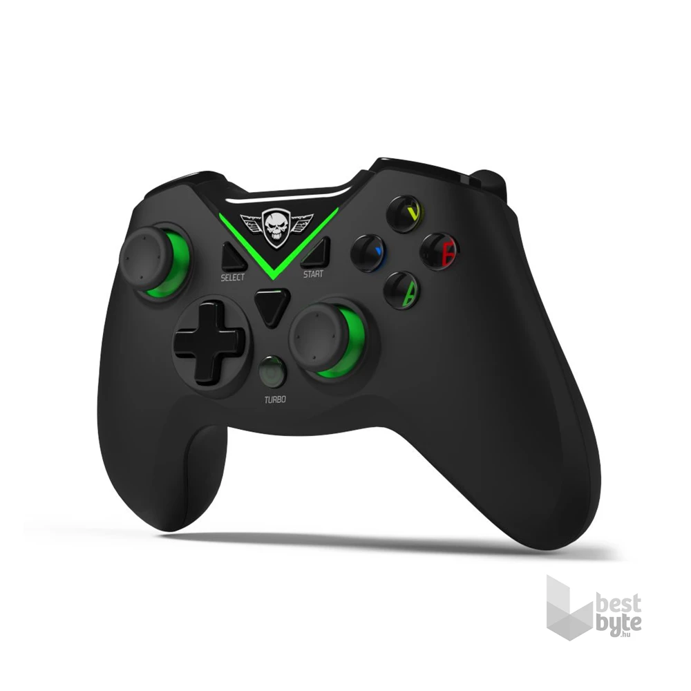 Spirit of Gamer SOG-WXB1 PGX WIRED fekete-zöld Xbox One/PC/Xbox Series vezetékes fekete kontroller