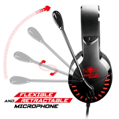 Spirit of Gamer PRO-H3 Red MultiPlatform piros-fekete gamer headset
