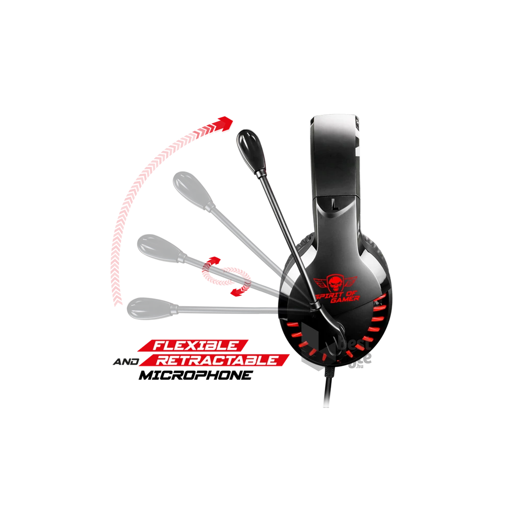 Spirit of Gamer PRO-H3 Red MultiPlatform piros-fekete gamer headset