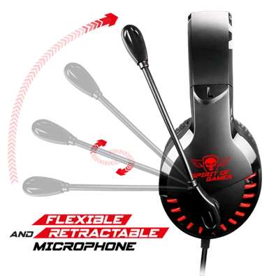 Spirit of Gamer PRO-H3 Red MultiPlatform piros-fekete gamer headset